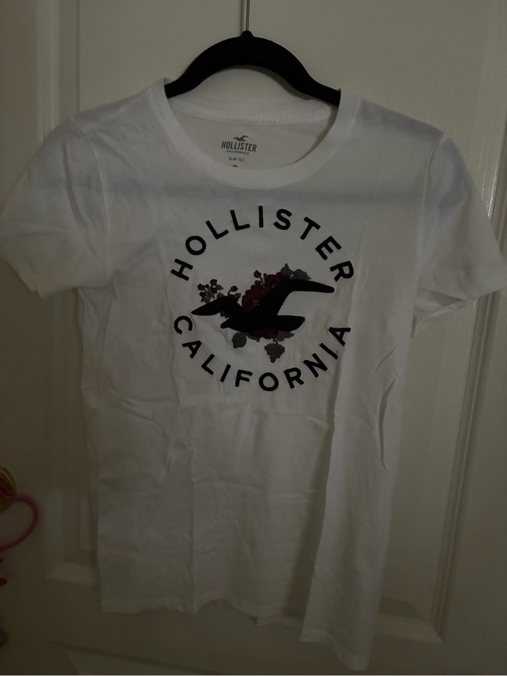 Hollister California White Logo Tee